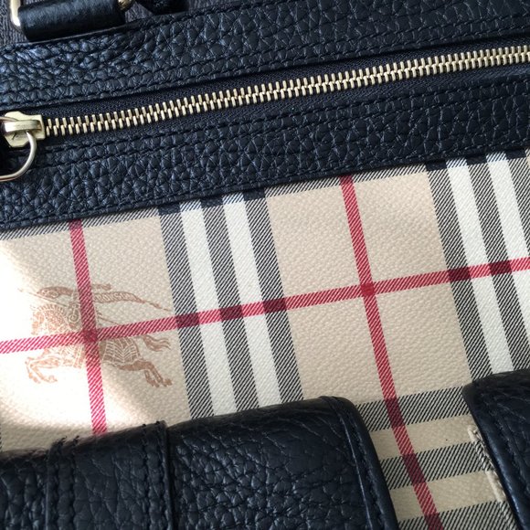 Vintage BEIGE HAYMARKET CHECK POCKET TOTE - Picture 7 of 14